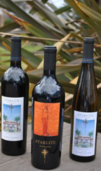 Wines from Starlite Vineyards, a boutique winery in Sonoma County.